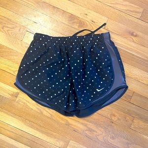 Black polka dot Nike Running shorts